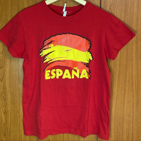 ESPAÑA🇪🇸 Red Men’s T-Shirt Small Crew Neck Tees - Picture 8 of 8